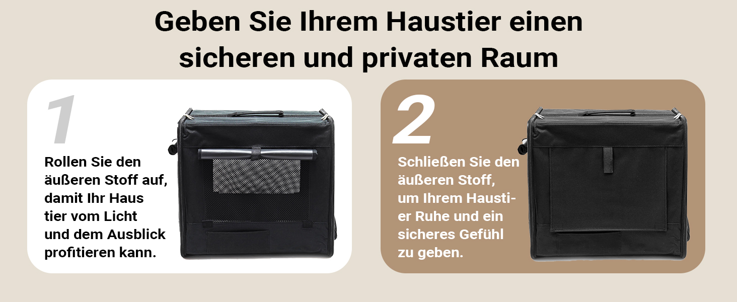 Транспортна переноска для собак та котів Wiltec, чорна, 58x46x53 см, складна, з подушкою