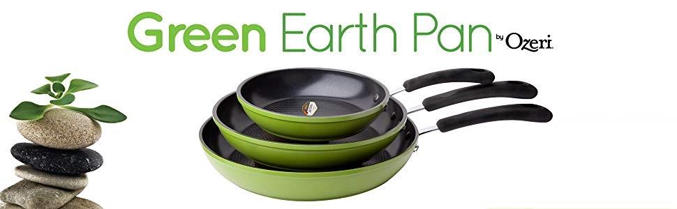 Набір сковорідок Ozeri Green Earth 3-Piece, 3 шт.