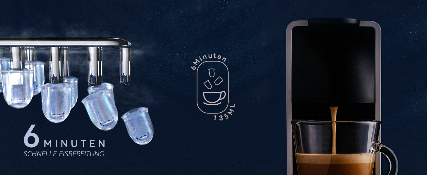 Машина для приготування льоду Ecozy: компактна, самоочисна, 9 кубиків за 6 хвилин, 12 кг/24 години, для дому та вечірок