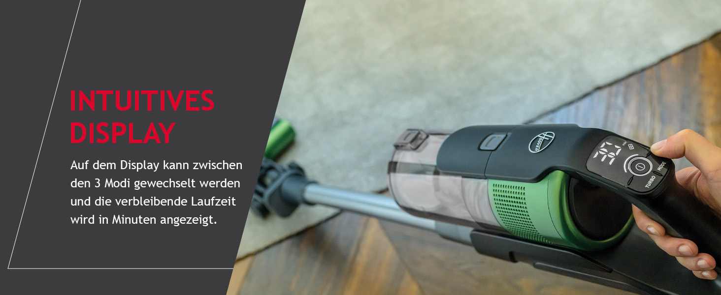 Бездротовий акумуляторний пилосос Hoover HF9 I Без мішка, LED-підсвічування, Anti-Twist насадка, для всіх поверхонь (для тварин), 2 акумулятори