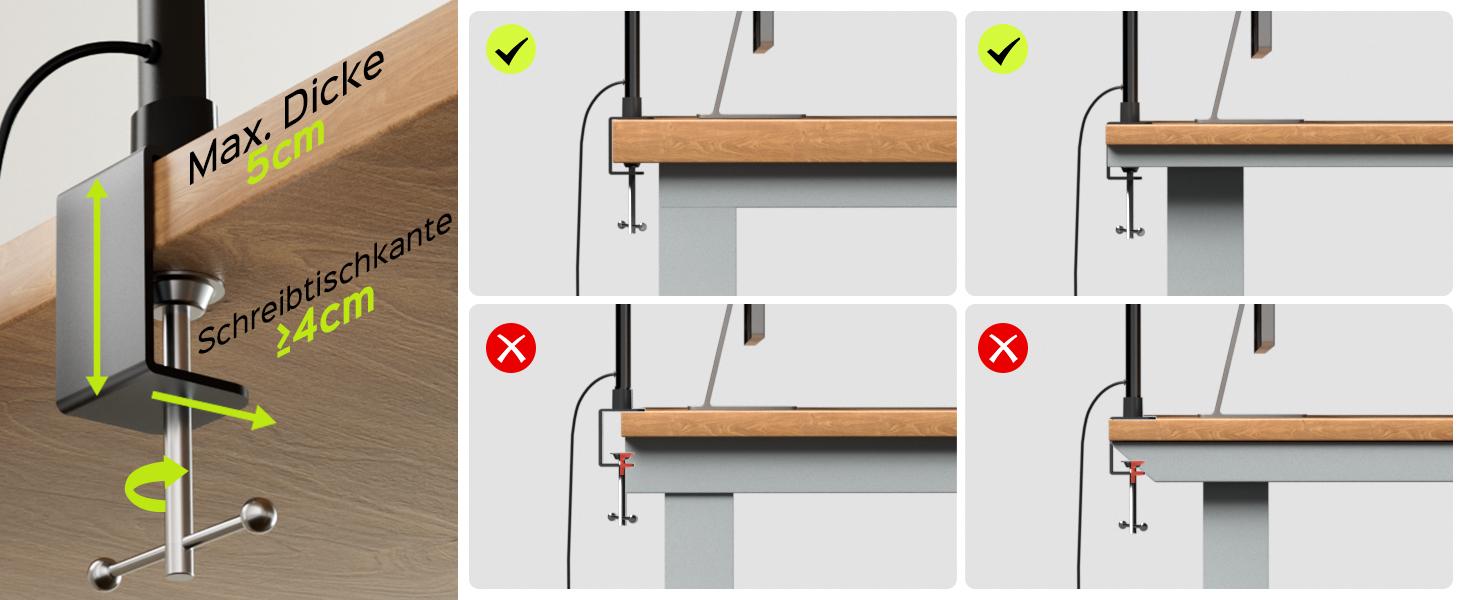 LED лампа настільна Jackyled з 3 регульованими головками, диммер, пульт, для монітора, офісу, майстерні, 5 рівнів яскравості та кольорових температур