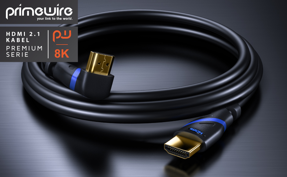 HDMI кабель 8K 2.1 з кутовим роз'ємором 90° - 3 метри - підтримка 8K@60Hz, DSC, HDR, eARC, VRR, Dolby Vision