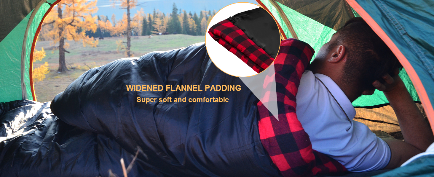 Спальний мішок фланелевий теплий 3-4 сезони XXL з бавовняним підкладом для дорослих, відпочинку на природі, риболовлі, кемпінгу, походів, легкий для дому та вулиці. Синій з наповнювачем 2lbs (Червоний з наповнювачем 2lbs)