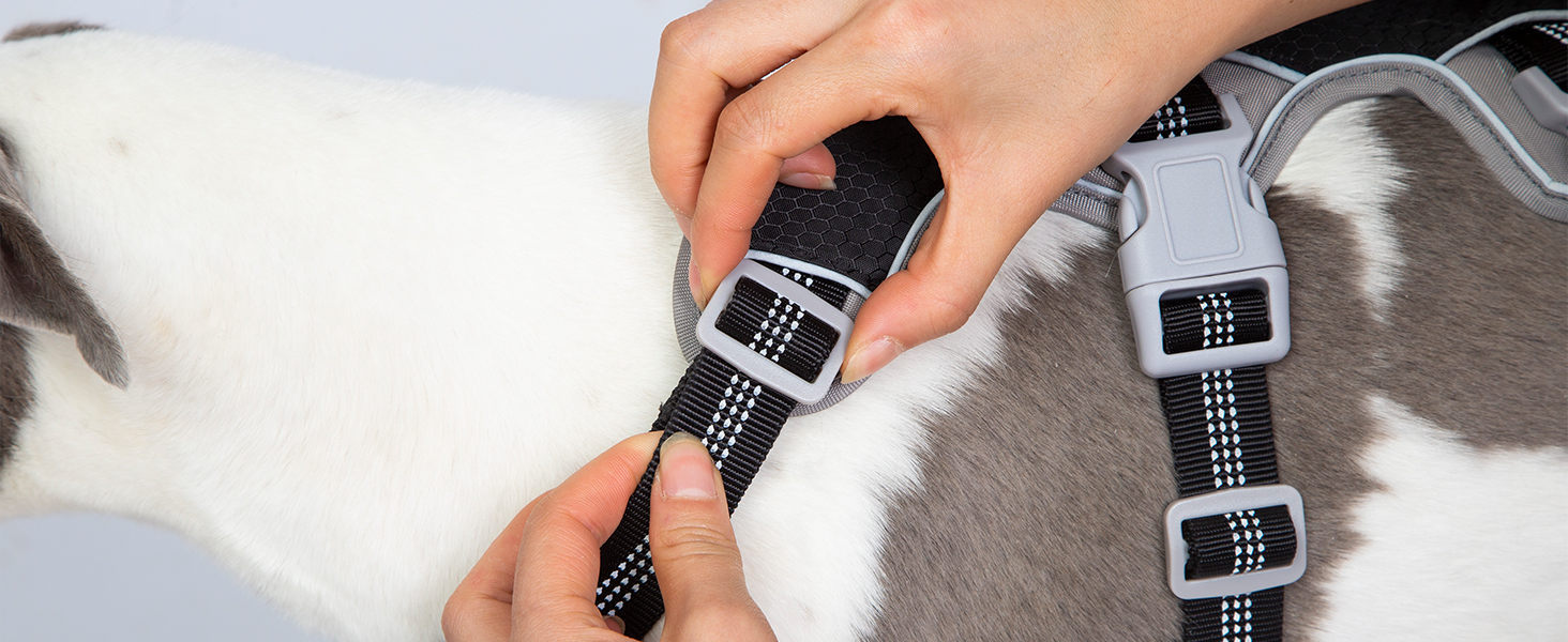 Нашийник для собак Huntboo, великі породи, анти-злам, світловідбиваючий, водонепроникний, регульований, для прогулянок та бігу (Чорний, L, упаковка з 1)