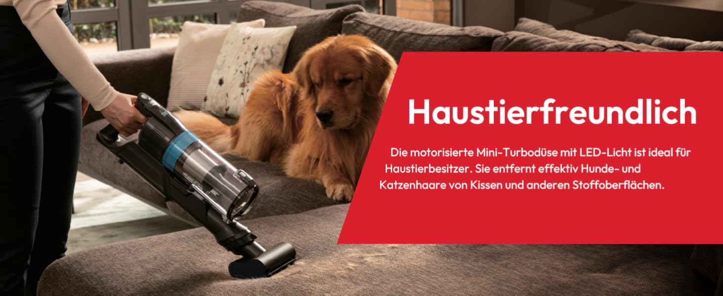 Бездротовий пилосос Hoover HF1 Plus з Anti-Hair Wrap, паркуванням та LED-підсвіткою, HEPA-фільтр 6-рівнів, для алергіків, час роботи 45 хв (для килима та твердих поверхонь)