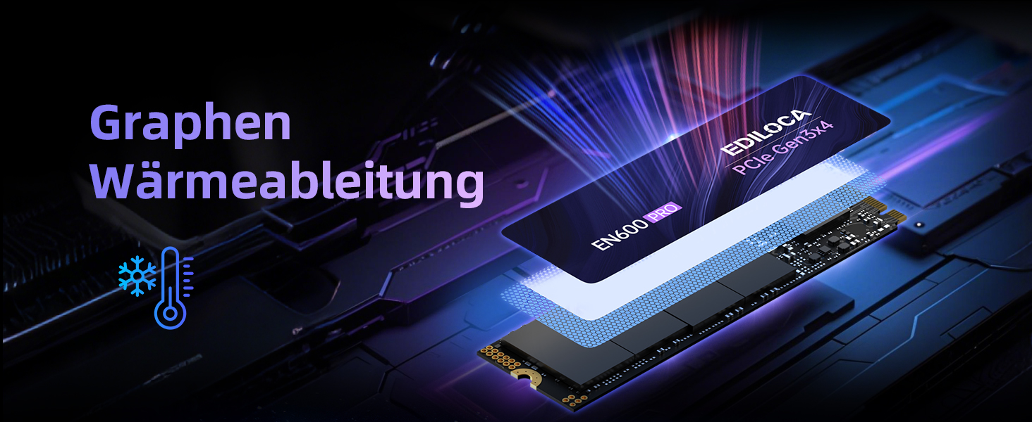 SSD накопичувач EN600 PRO 2TB PCIe 3.0x4 NVMe M.2 2280 - 3500 MB/s, 3D NAND TLC, SLC-кеш, для ПК, ноутбуків та десктопів
