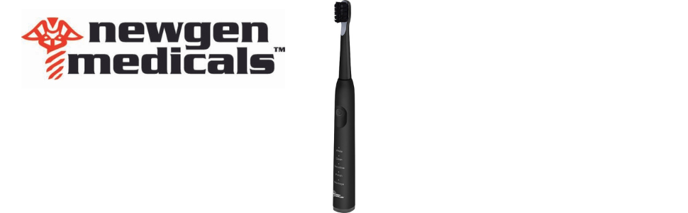 Електрична зубна щітка Newgen Medicals Akku Zahnbürste: USB акумуляторна звукова щітка 40.000 Гц, 5 режимів, таймер, IPX7 водонепроникна