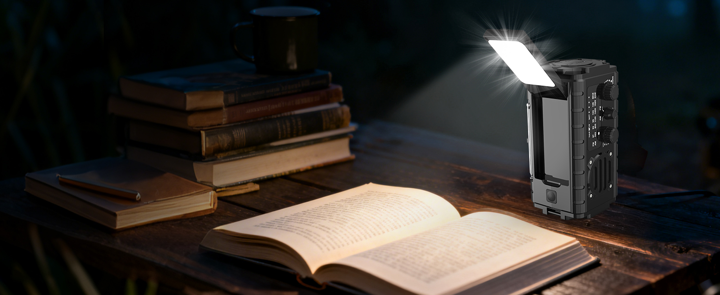 Портативне радіо на сонячній енергії 20000mAh з ручним генератором, AM/FM, LED ліхтарик, SOS-сигнал для надзвичайних ситуацій, Outdoor