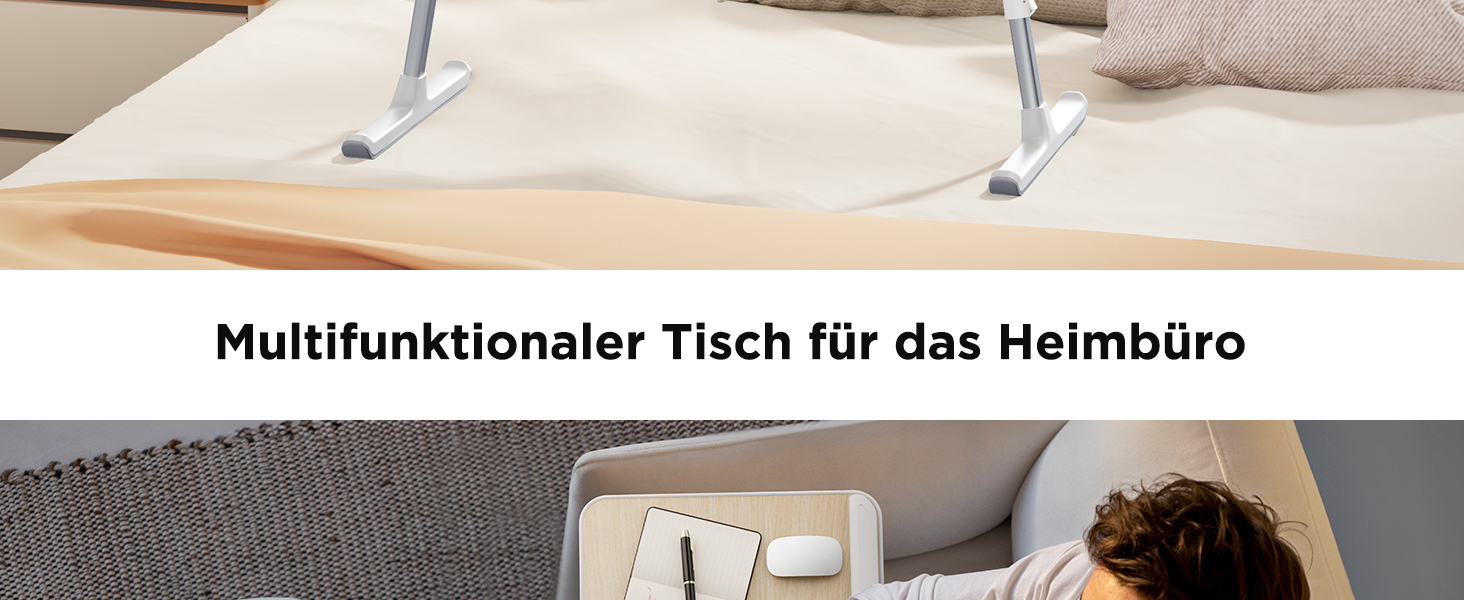 Приставний столик SAIJI для ноутбука з регулюванням висоти, 5 рівнів, складаний, для дивану/підлоги, 52*30 см, теак, 60*33 см