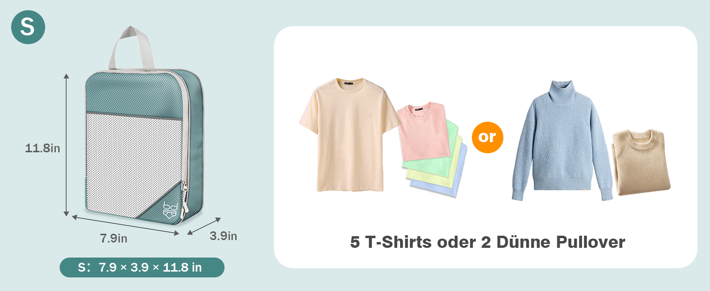 Органайзер для валізи, набір Packing Cubes (9 шт.) з компресією та чохлом для взуття, сірий. Водонепроникні та дихаючі кишені для подорожей та переїзду.