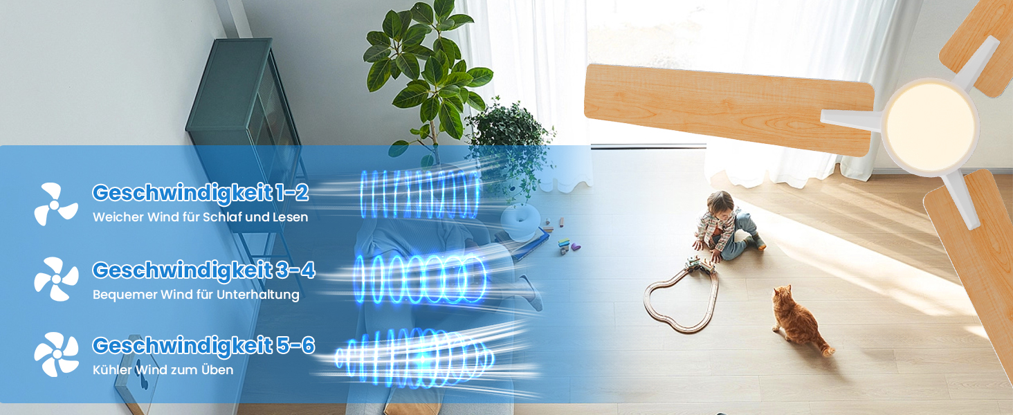 Deckenventilлятор Newday з підсвіткою та пультом керування, 122 см, дерев'яний, з DC мотором, для спальні/вітальні