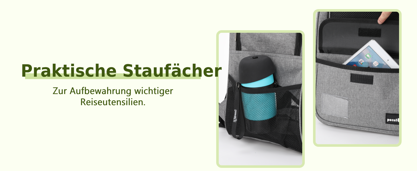 Рюкзак для кота/маленької собаки Pecute, 6 кг, сірий. Зручний, дихаючий, з безпечним тросом та замком. Для подорожей та прогулянок.