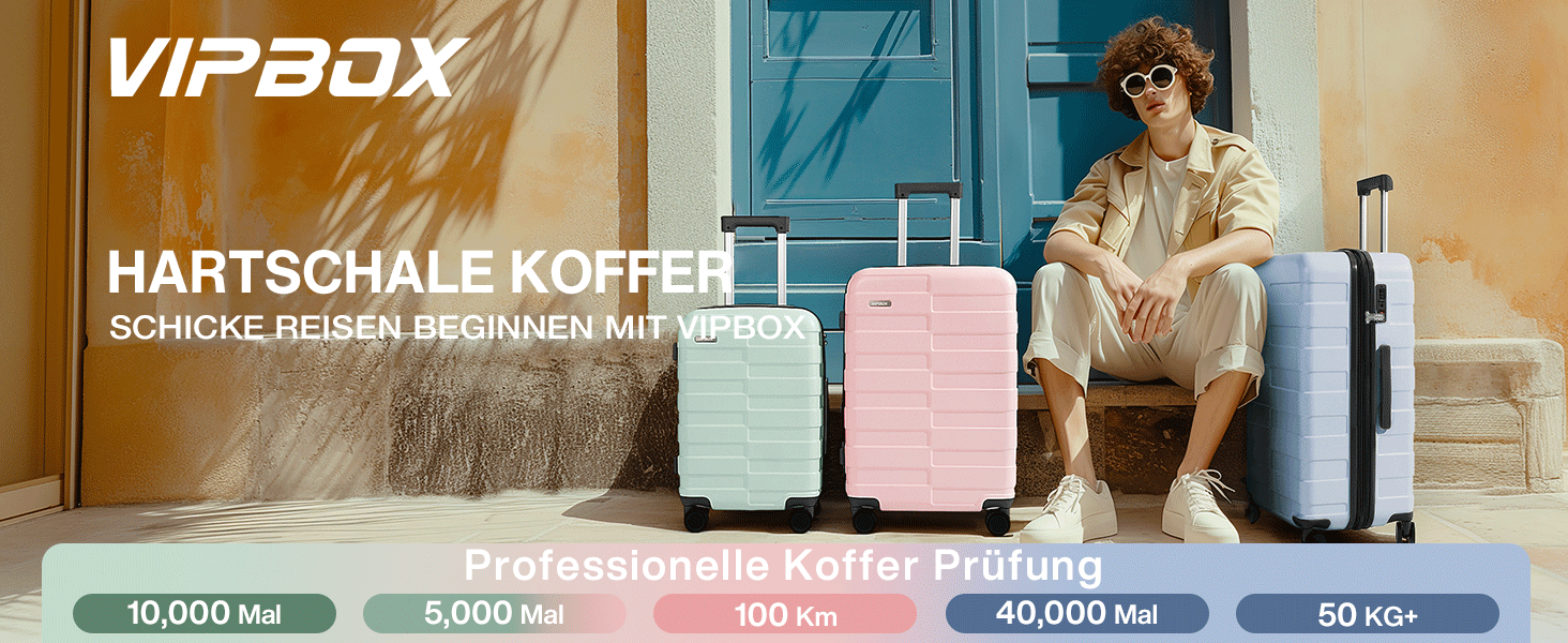 Чемодан VIPbox з жорстким корпусом 75 см (3 роки VIP-сервісу) Розширюваний, легкий, з полікарбонату, велика місткість, з 4 колесами та TSA-замком, преміум-якість, чорний XL