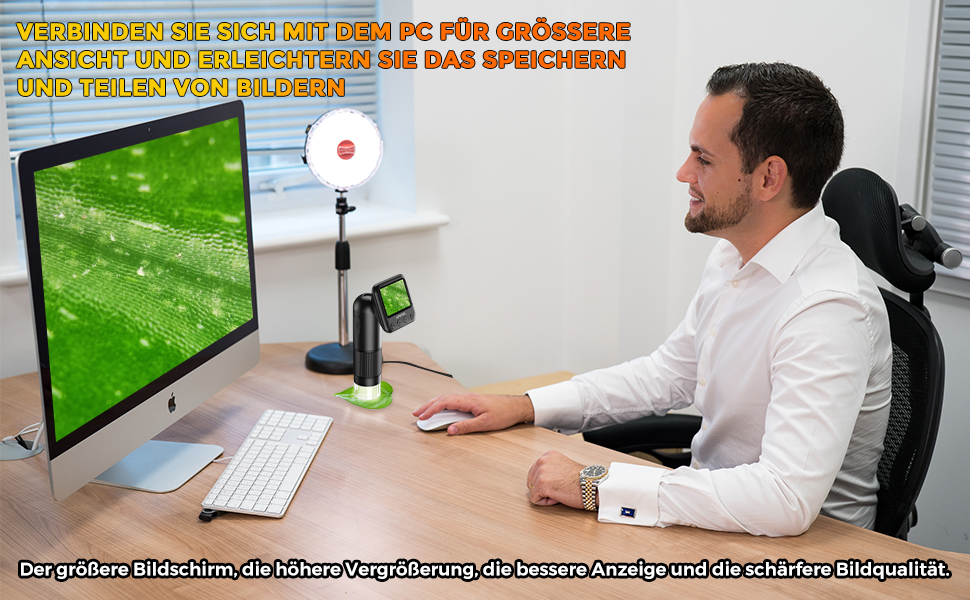 Дитяче ручне мікроскоп Apexel APL-MS008 з USB-камерою, 800x збільшення, з предметними скельцями