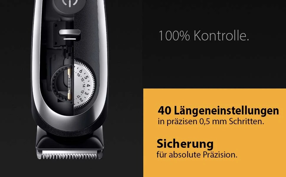Триммер для бороди Braun Series 9 BT9440: професійний набір 11 в 1, акумуляторний, водонепроникний, 40 налаштувань довжини, хромований