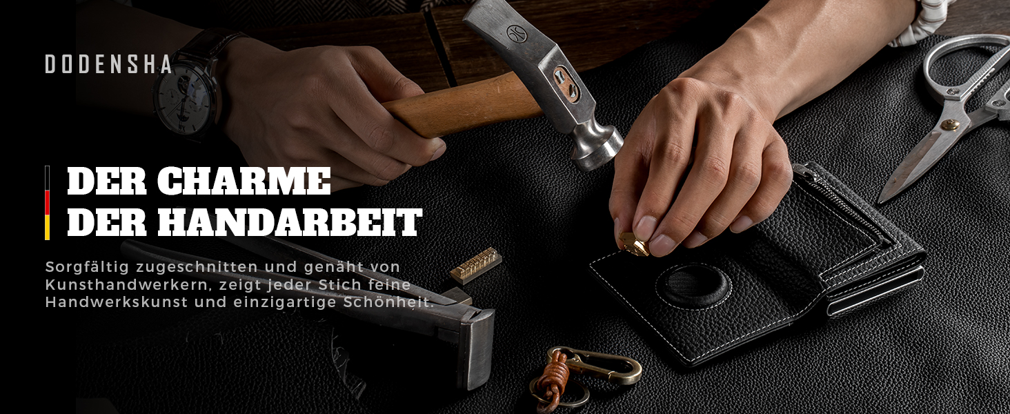 Портмоне DODENSHA® MagSnap для чоловіків з RFID захистом та відділенням для AirTag® I Кредитниця для 10+ карток I Портмоне з монетницею I (Чорний)