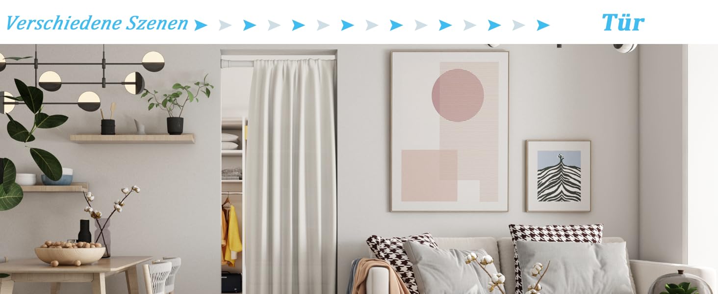 Штанга для штор без свердління, телескопічна, 83-160 см, діаметр 25 мм, для ванної, вікна, шафи, білий колір (1 шт.)