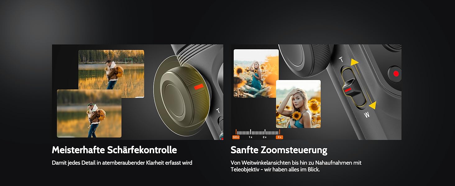 Стабілізатор для смартфона AOCHUAN Smart X Pro Kit: 3-осьовий гiмбал з RGB-фiллером, трекер обличчя, для iPhone/Android, чорний