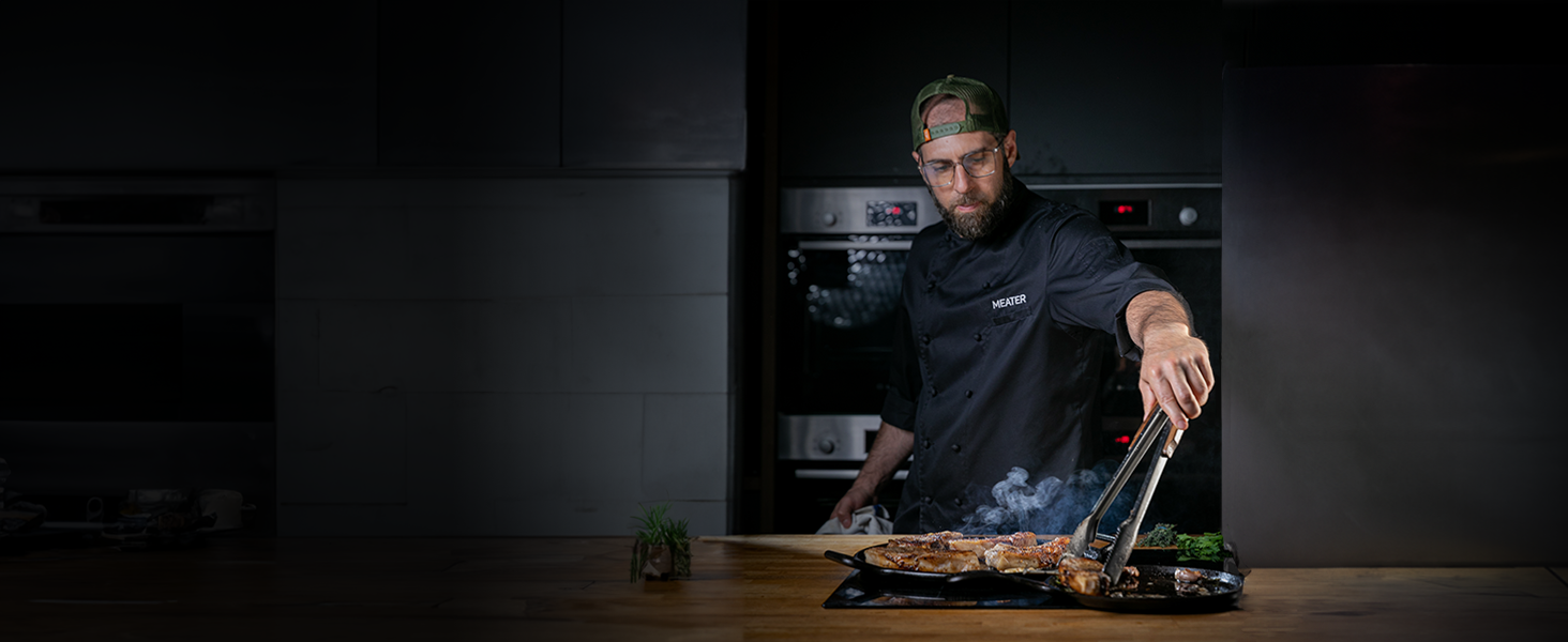 MEATER Pro 2 Plus – Розумний м'ясний термометр нового покоління, водонепроникний, до 550°C, для кухні, BBQ і гриля, багатосенсорний, велика дальність