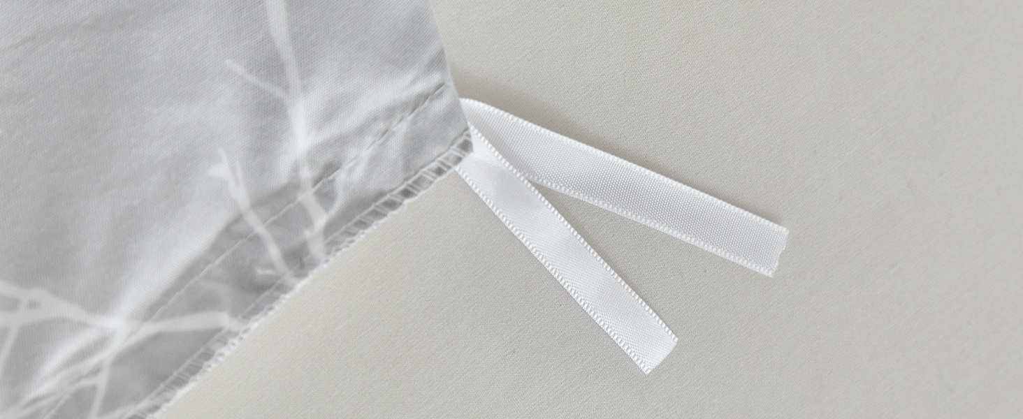 Постільна ковдра Lekesky 135x200 4-х частинна - 2 наволочки 135x200 см + 2 наволочки 80x80 см, квітковий принт, сірий поліестер мікрофібра з блискавкою, гілки сірий/білий