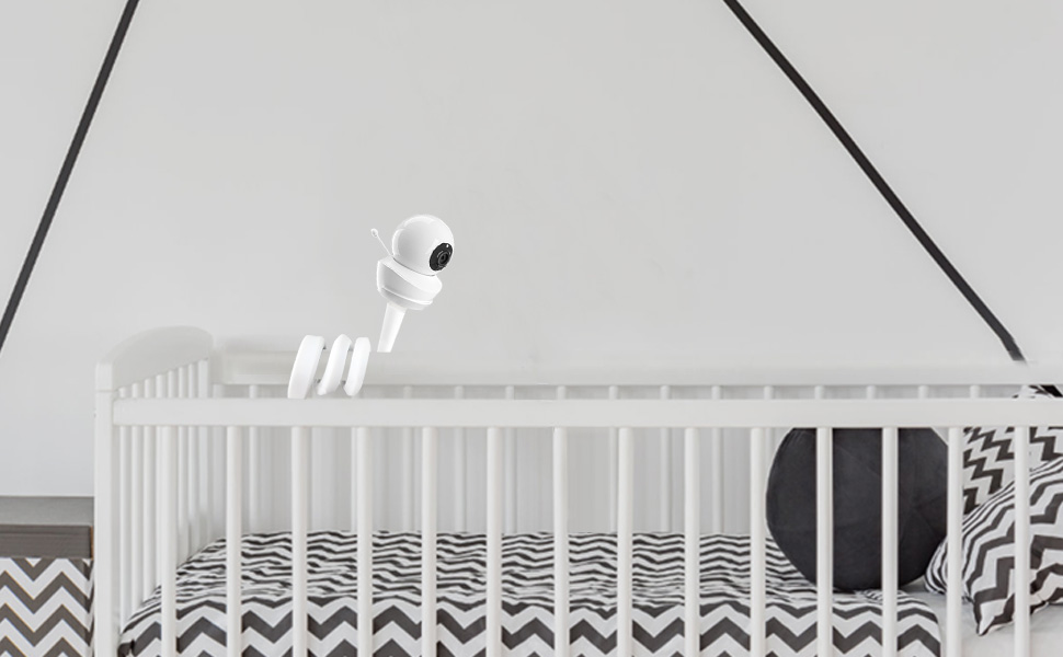 Кріплення для дитячого відеоняні: сумісне з GHB, BOIFUN, Momcozy, Babysense, Cmanera (18.3 дюймів)