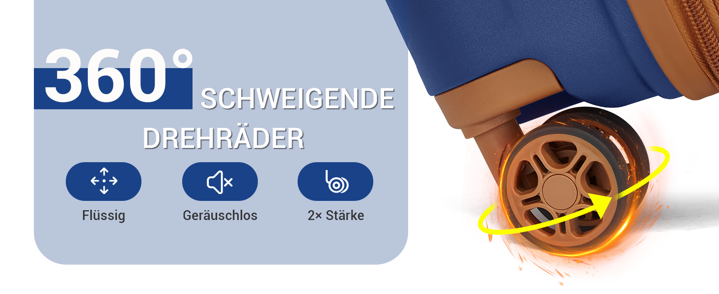 Чемодан KONO великий з підсклянником, жорсткий, легкий, з поліпропілену, розширюваний, з 4 колесами та TSA замком, чорний/коричневий (темно-синій/коричневий, M)