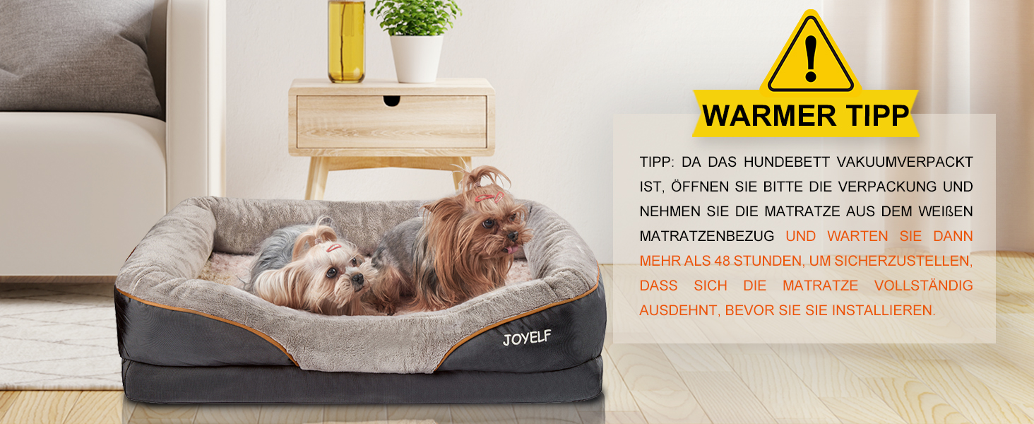 JOYELF XLarge Memory Foam Dog Bed, Orthopedic Dog Bed & Sofa with Removable, Washable Cover and Squeaky Toy as a Gift