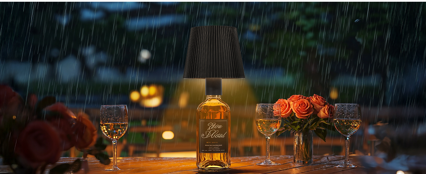 LED-лампа настільна бездротова диммируемая чорна з USB-C, сенсорна лампа з 3 колірними температурами, плавне регулювання яскравості, регульована висота, IP54 вологостійка для внутрішнього/зовнішнього використання (чорний)