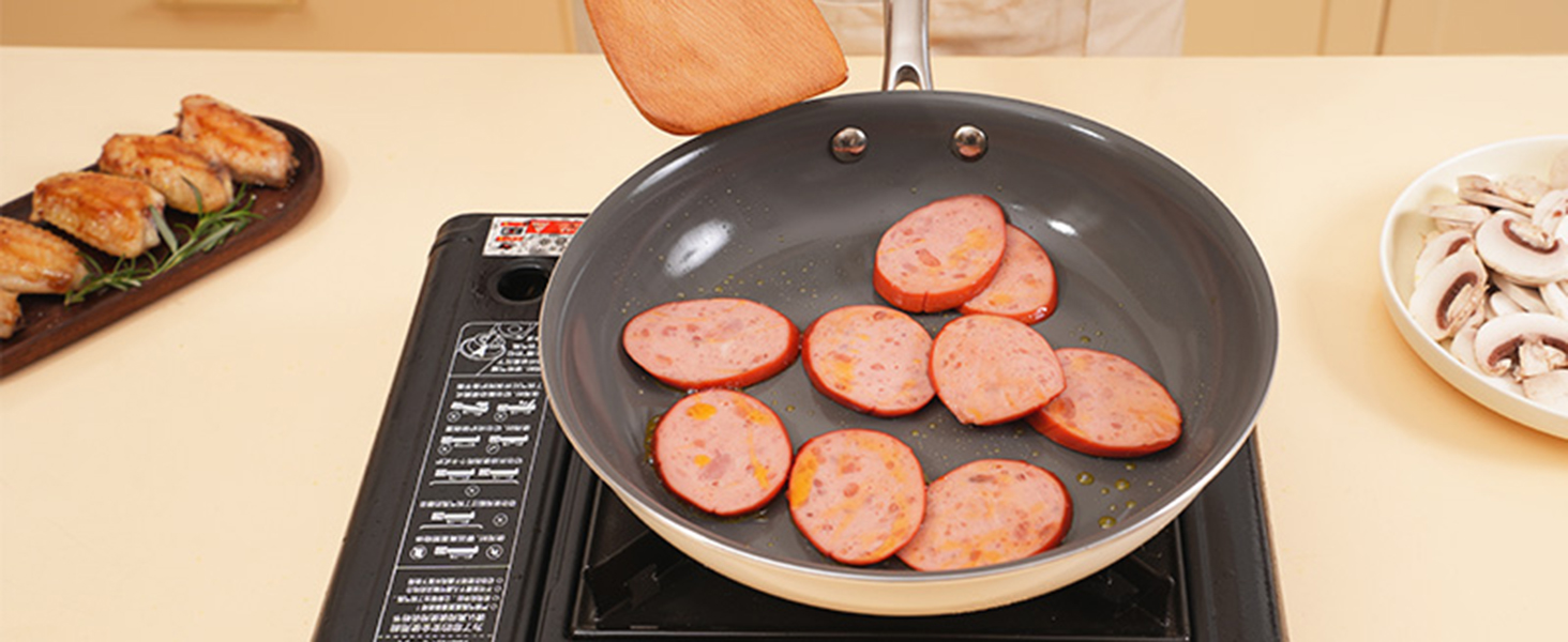 Сковорода Cookersway з керамічним покриттям, 28 см, антипригарна, для кухні, без PFOA, PTFE, PFA, темно-сіра