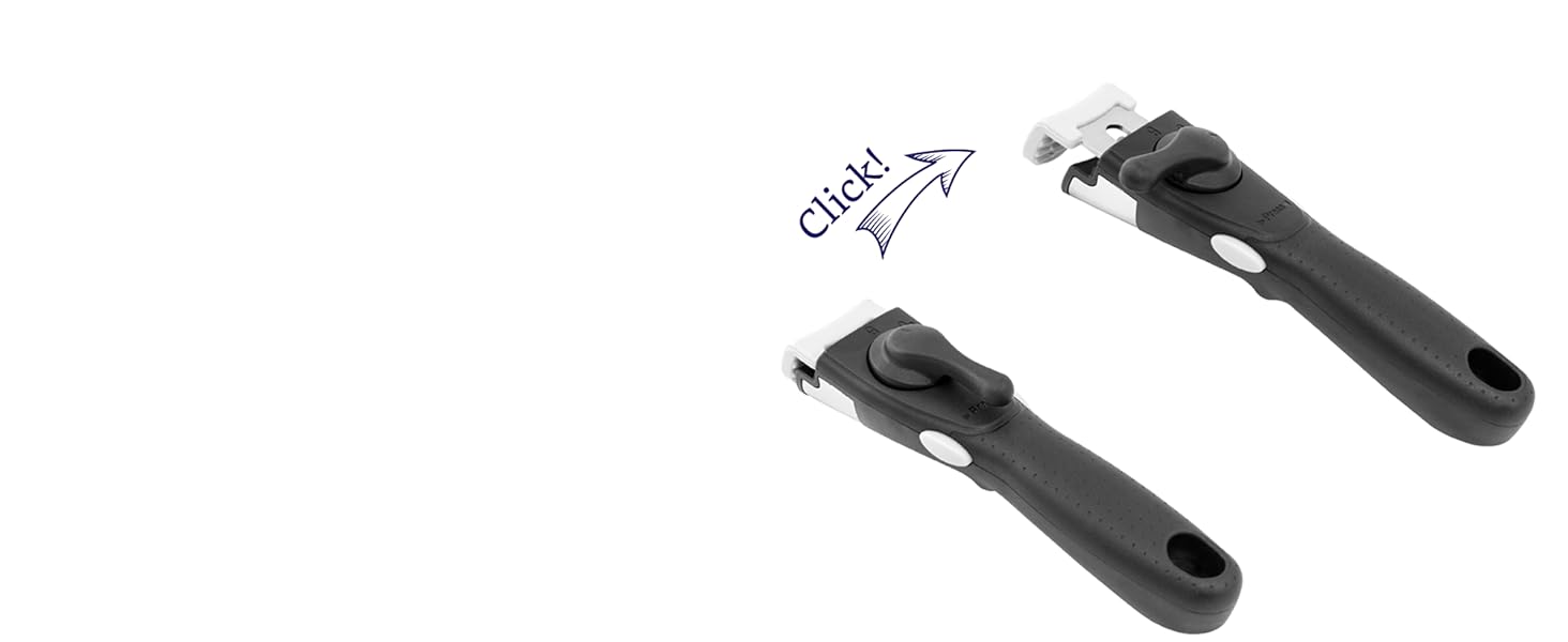 Набір сковорідок KOPF Pro Click, 3 шт, індукційні, знімна ручка, 24/28 см, нержавіюча сталь, антипригарне покриття ILAG Ultimate