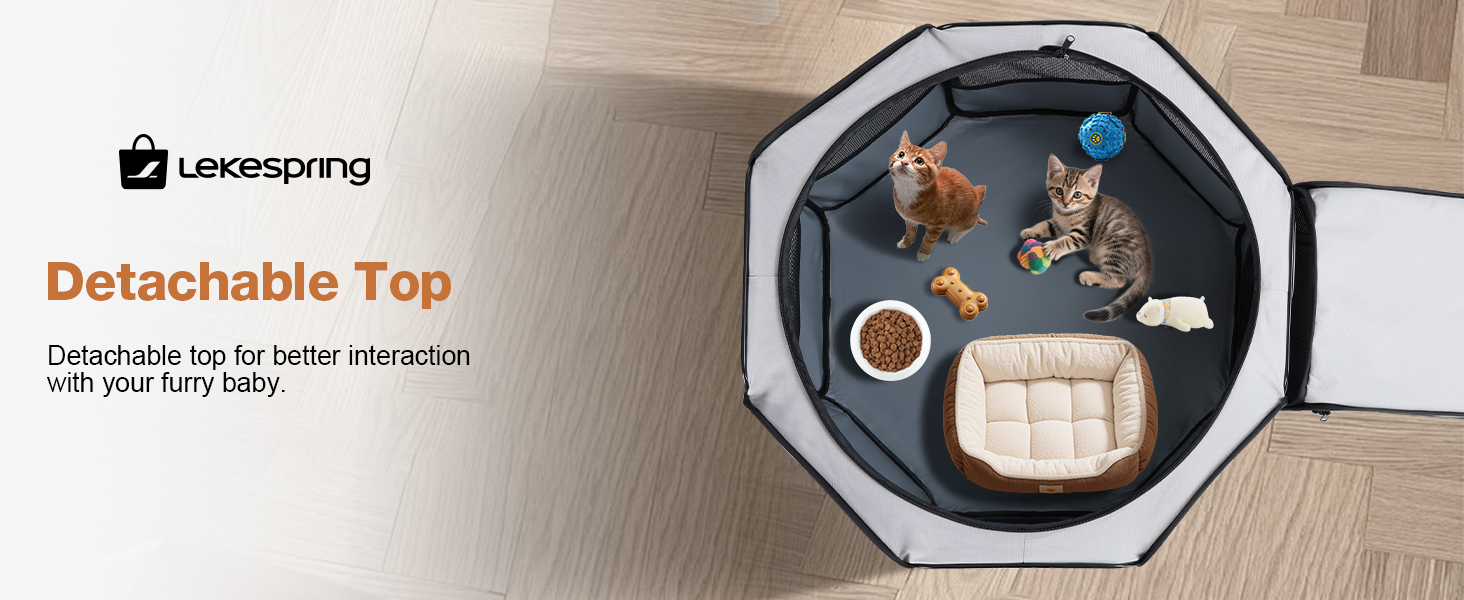 Складаний вольєр для цуценят та котів 120x40 см - 2-в-1, сірий та білий, для дому та вулиці, з сумкою для перенесення, для кошенят, цуценят та дрібних тварин