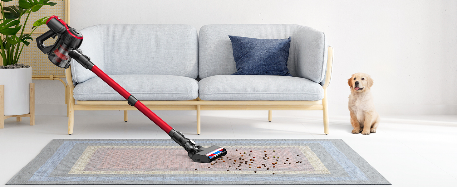 VEGREM Бездротовий акумуляторний пилосос 25Kpa з LED-підсвіткою та 2 режимами потужності, до 40 хвилин роботи