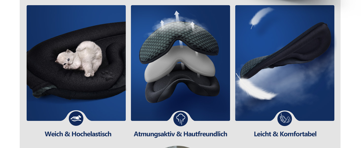 Маска для сну Aosun 3D для тих, хто спить на боці, оновлена версія 2025, 100% блокування світла, дихаюча, з регульованим ремінцем та берушами, для подорожей, офісу, йоги (сірий колір)