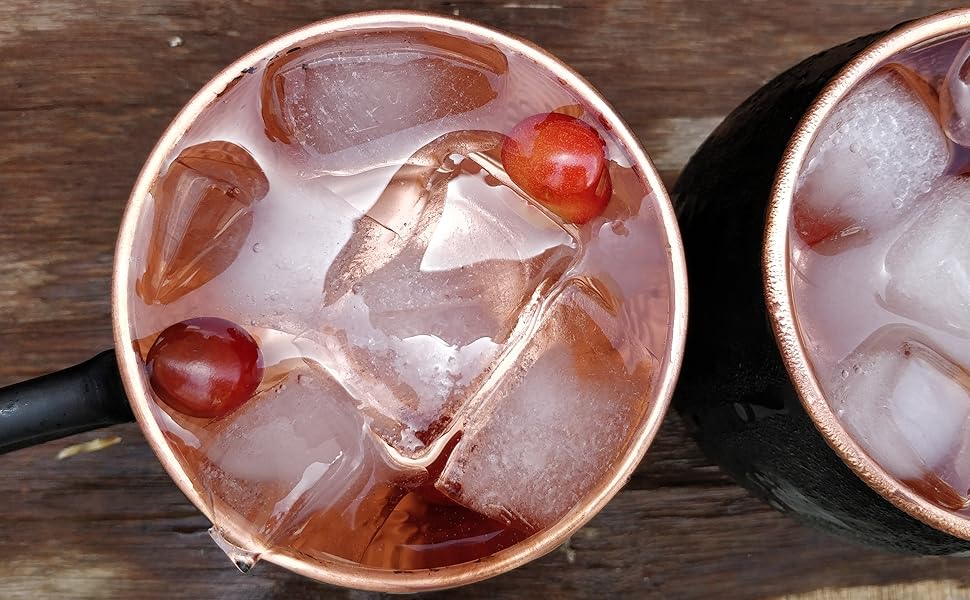 STAGLIFE Набір мідних кухлів для Moscow Mule, 2 шт, чорна мідь, для чоловіків