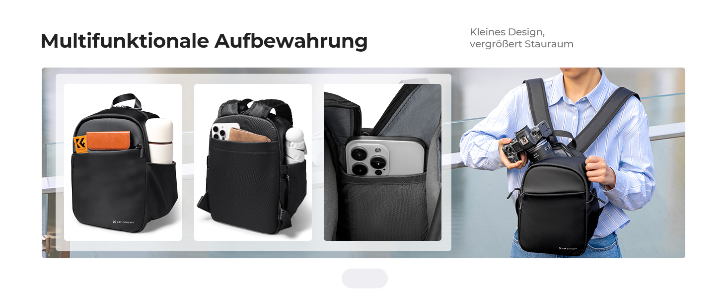 Рюкзак для камери K&F CONCEPT - компактний фоторюкзак для DSLR, об'єктивів, що підходить для повсякденного використання, роботи та подорожей, колір B-dunkelgrün (A-schwarz)