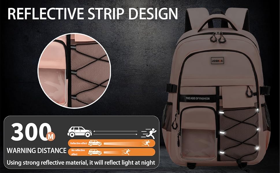 Водонепроникний рюкзак для школи: великий, міцний, для підлітків та дорослих (рожевий)