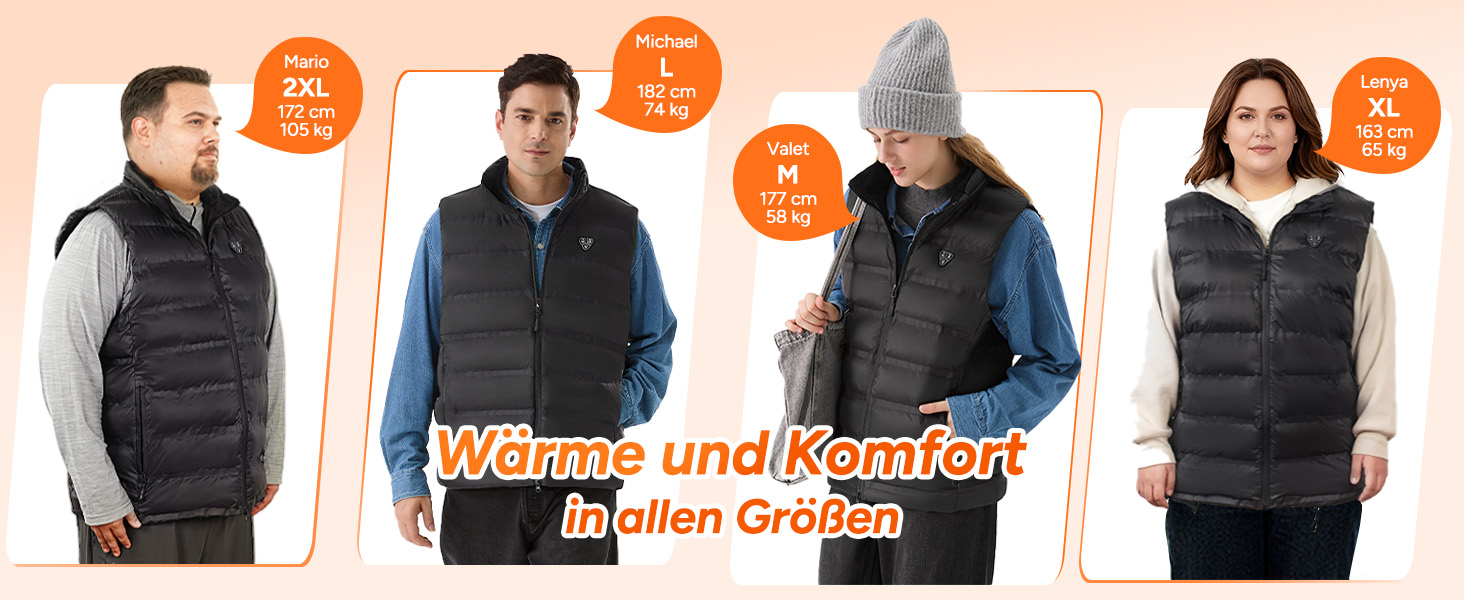 Обогревна жилетка Dr. Prepare для чоловіків та жінок, електроопалювальна жилетка з регулюванням температури, унісекс, з акумулятором, для активного відпочинку, спорту та подорожей (XL, Обогревна жилетка з Powerbank)