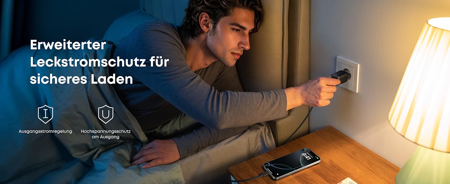 Anker Nano 45W USB-C Зарядний пристрій: Компактний мережевий адаптер для швидкої зарядки iPhone 17/Pro/Max, MacBook, Pixel, iPad, Samsung Galaxy (з кабелем 1.8м, чорний)