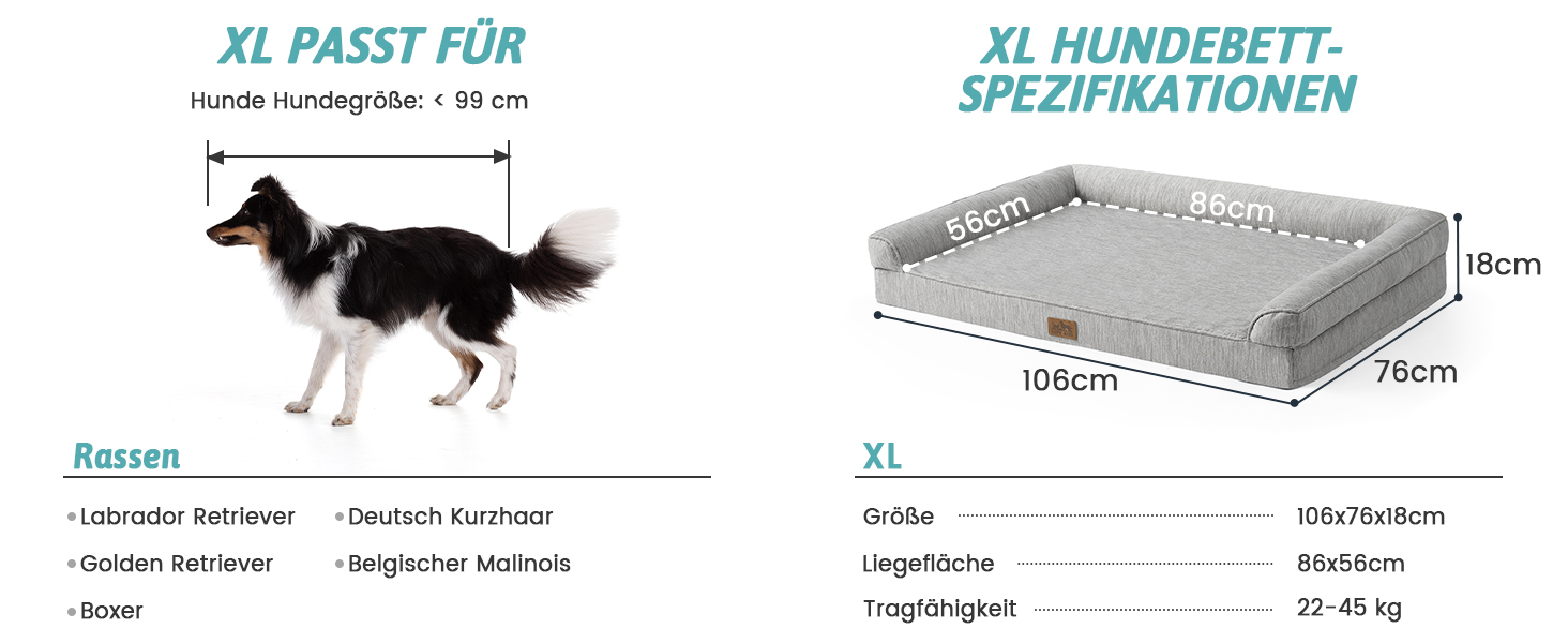 Ортопедичне ліжко для собак середнього розміру COZY KISS з знімним, пральним чохлом. Підтримує хребет, водонепроникні бортики та протиковзна основа. Розмір: 91x69x16 см, колір: сріблясто-сірий