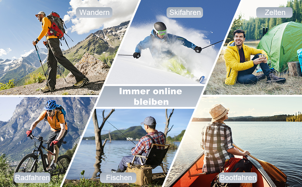 Сонячний Powerbank 26800 mAh з ручним генератором та 4 кабелями, водонепроникний зовнішній акумулятор для телефону, кемпінгу, подорожей (сріблястий)