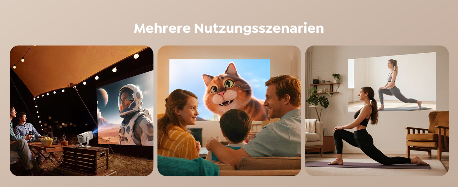 Портативний проєктор Mini Beamer 4K з підтримкою Android 13, WiFi 6, Bluetooth 5.4 та обертанням 270°. Підтримка HDMI, USB, iOS, PC. Ідеальний для домашнього кінотеатру та використання на відкритому повітрі з автокорекцією трапеції.