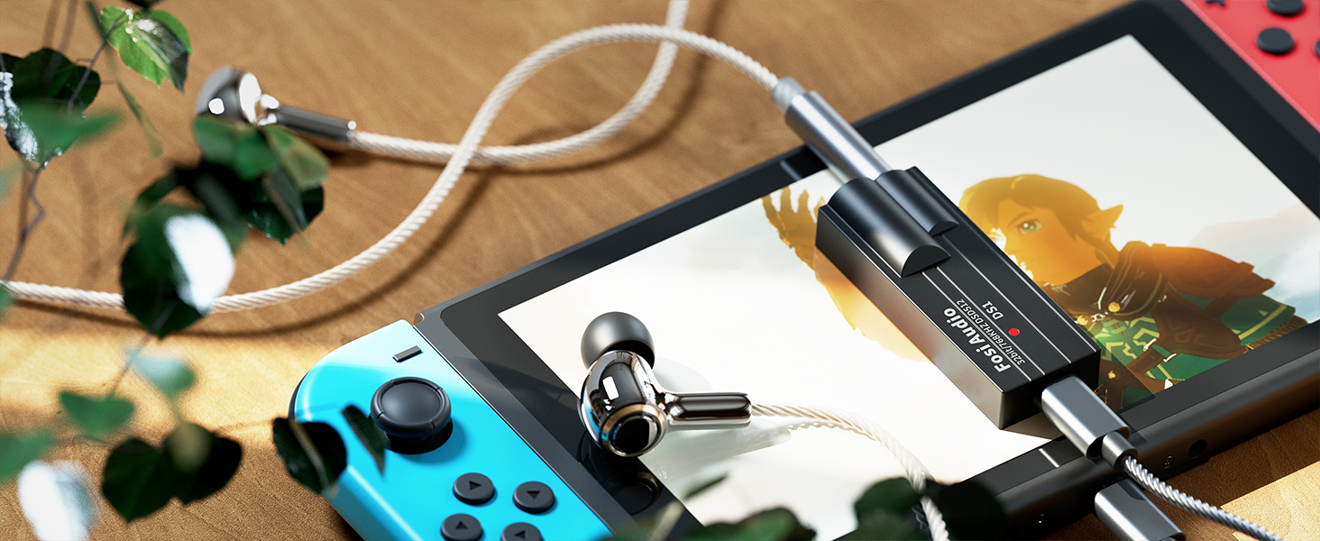 Портативний ЦАП/підсилювач навушників Fosi Audio DS1 з ES9038Q2M, підтримка PCM 32-bit/768kHz та DSD512, 3,5mm та 4,4mm виходи для Hi-Fi аудіо, USB ЦАП підсилювач для навушників