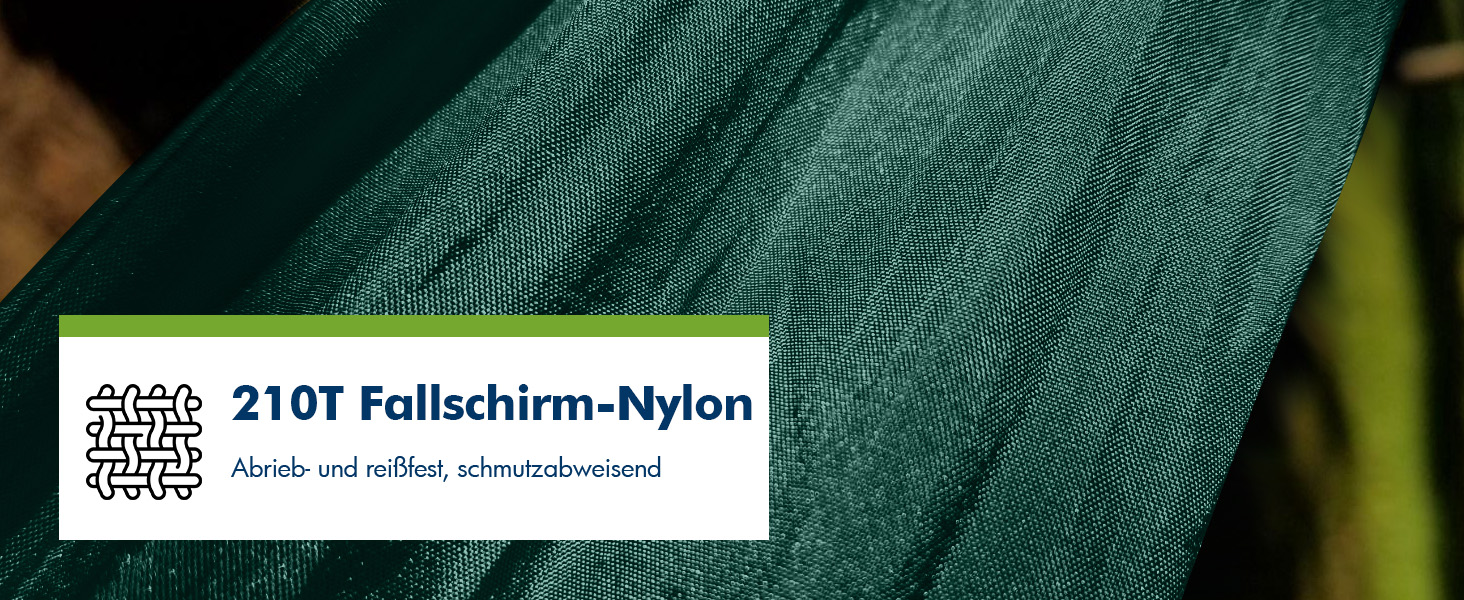 Гамак для відпочинку на природі: двомісний, 300x200 см, ультралегкий, до 300 кг, нейлон, дихаючий, для кемпінгу, саду, пляжу