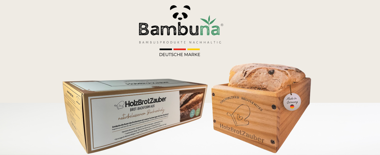 Форма для випікання хліба 30 см з букового дерева HOLZBROTZAUBER, з роздільником, для домашнього хліба до 1,5 кг