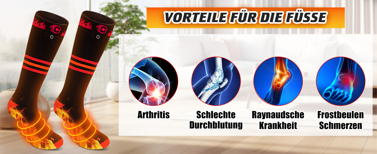 Гріючі шкарпетки COZII для жінок та чоловіків, 5V, 5000 mAh, акумулятор, 65°C, для зими, кемпінгу, полювання, катання на лижах, їзди на конях, смугасті