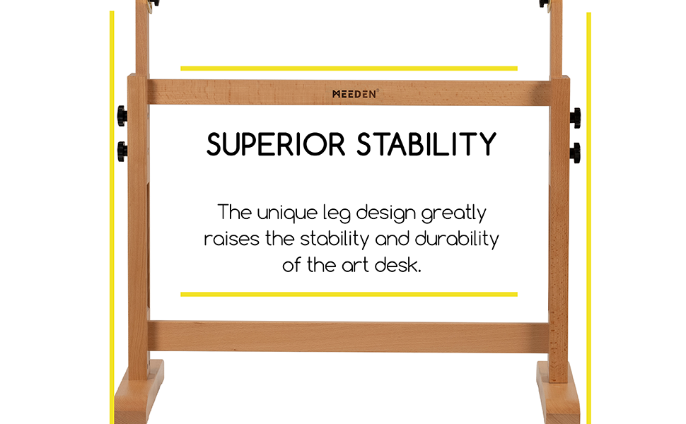MEEDEN 90x60cm Artist Easel Table - Wooden Drawing Table with Tilt, Large Art Desk for Adults, Artists, Drawing & Crafting