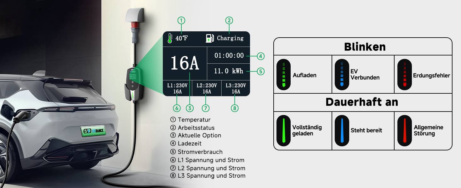 Кабель для зарядки електромобіля Type 2 - Schuko, 3.68 кВт, 6.1 м, 6-16A, для електромобілів та гібридів (PHEV/EV)