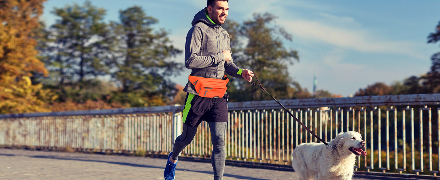 Гірчатка на пояс для жінок та чоловіків, водонепроникна, з тримачем для пляшки, універсальна, для піших прогулянок, вигулу собак, активного відпочинку (A-лілова)