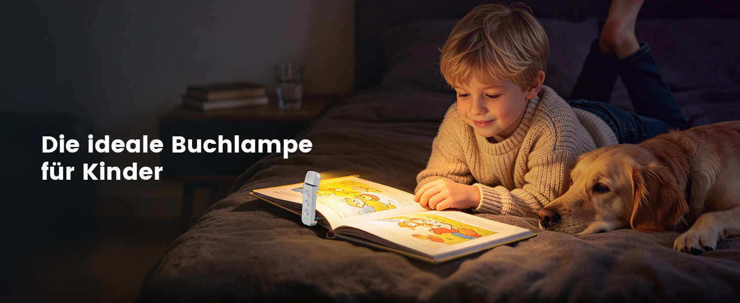 Світлодіодна лампа для читання Glocusent з кліпсою, 12 LED-діодів, до 200 годин роботи, сіро-блакитна