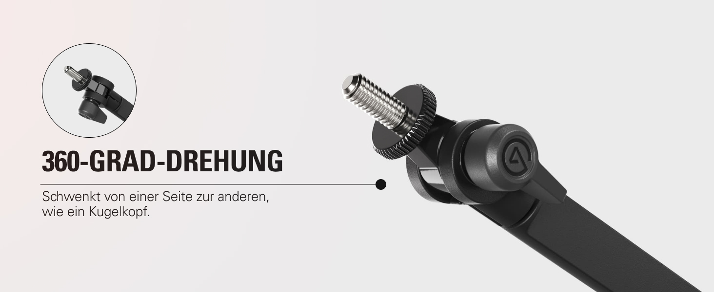 Elgato Wave Desk Stand: Регульована підставка для мікрофона, сумісна з HyperX, Rode, Fifine, Shure та іншими. Підходить для запису та подкастингу.